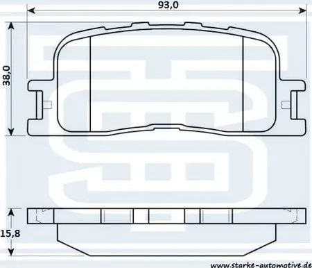 179-871_STARKE_Колодки тормозные TOYOTA CAMRY (V30) задние Starke. Артикул 179871