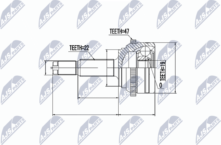 Шрус внутренний (граната) NTY. Артикул NPZ-DW-018