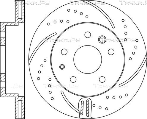 Тормозной диск NiBK задний для Porsche Cayenne II (958) 2010-2014. Артикул RN1738DSET