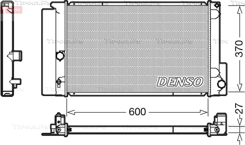 Радиатор охлаждения двигателя Denso. Артикул DRM50087