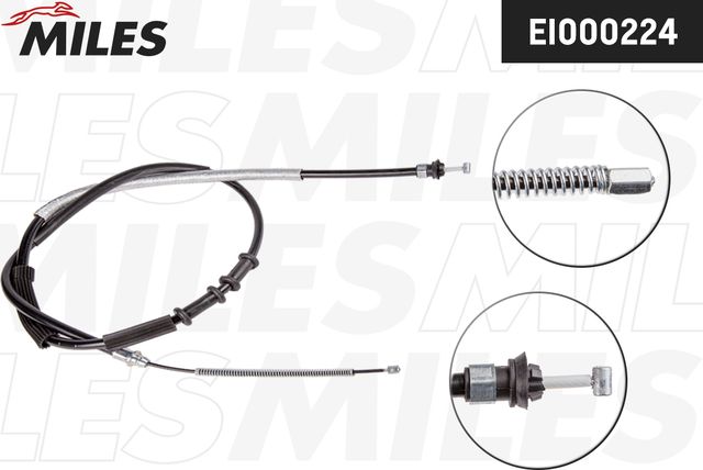 Трос ручника (тросик ручного тормоза) Miles задний правый для Fiat Punto III Punto 2012-2018. Артикул EI000224