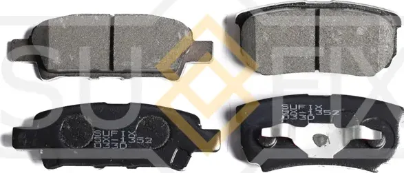 Колодки тормозные дисковые задние правые/левые DODGE AVENGER 2007-2014 (Sufix). Артикул SX1352