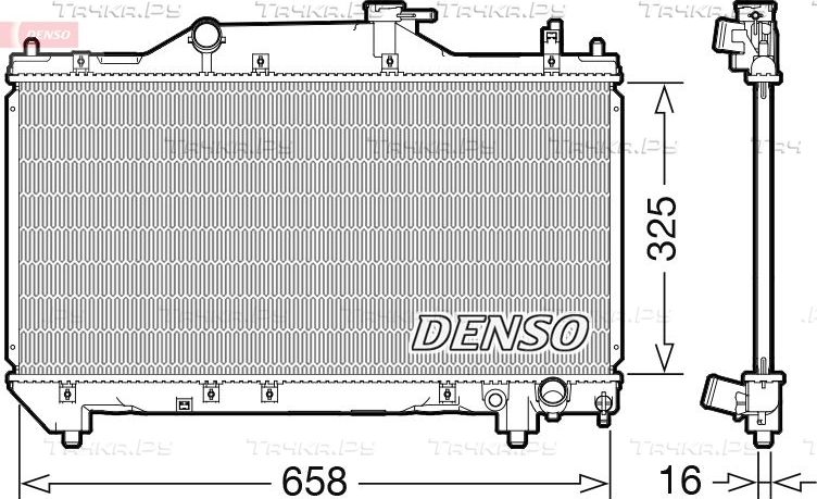 Радиатор охлаждения двигателя Denso для Toyota Ipsum II (M20) 2001-2009. Артикул DRM50131