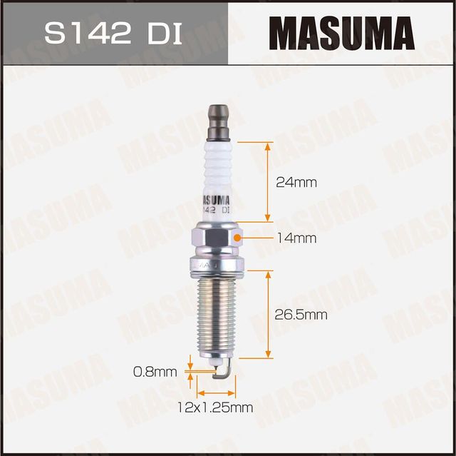 Свеча зажигания MASUMA DOUBLE IRIDIUM (DILKAR7S8). Артикул S142DI