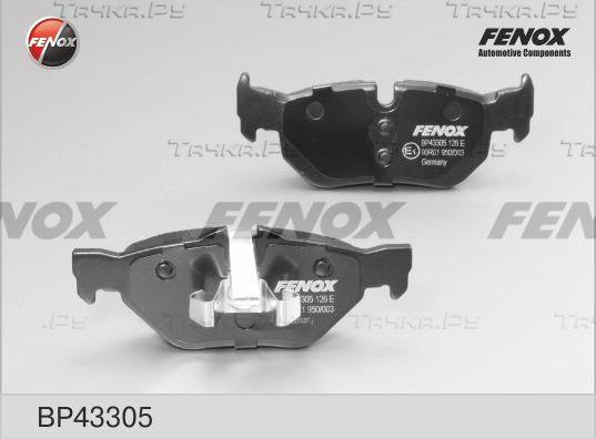 Тормозные колодки Fenox задние для BMW 3 V (E90/E91/E92/E93) 2004-2013. Артикул BP43305