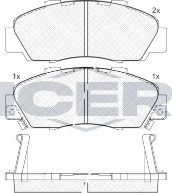 Тормозные колодки Icer. Артикул 181019