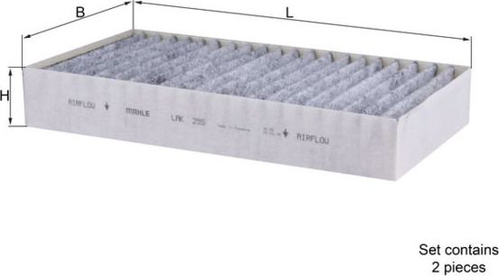 Салонный фильтр Mahle-Knecht. Артикул LAK 295/S