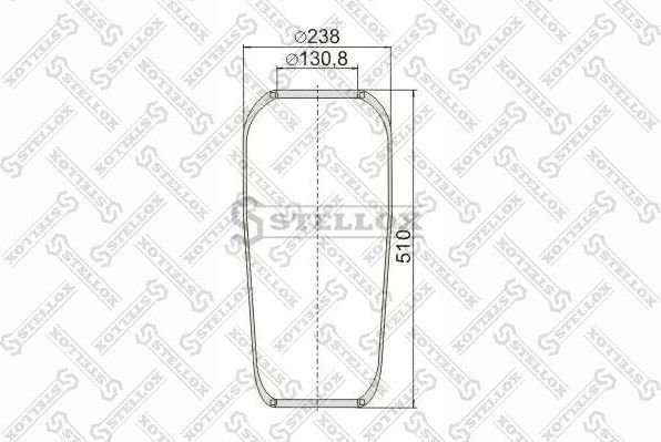 Пневмоподушка (пневморессора) Stellox для MAN F2000 1994-2000. Артикул 90-07060-SX