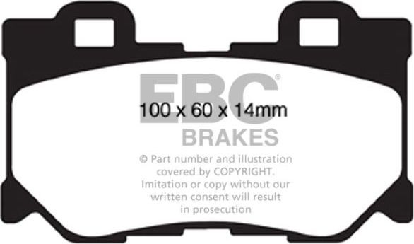 Тормозные колодки EBC Brakes. Артикул DP1824