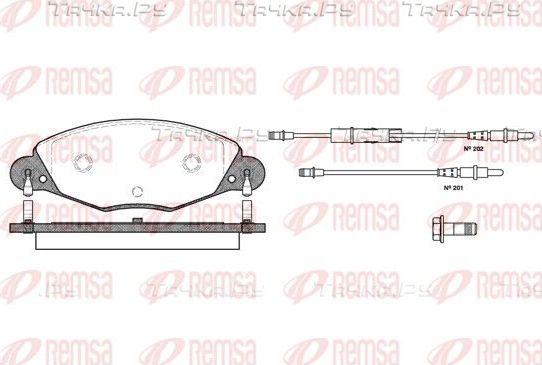 Тормозные колодки Remsa передние для Citroen C5 I 2001-2008. Артикул 0827.04