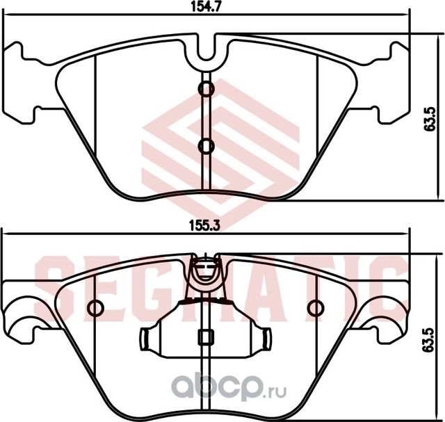 Колодка торм диск пер (Segmatic). Артикул SGBP2785