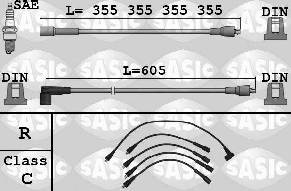 Высоковольтные провода (провода зажигания) (комплект) Sasic. Артикул 9284017