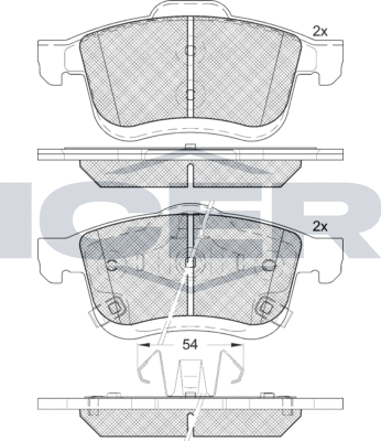 Тормозные колодки Icer. Артикул 182165