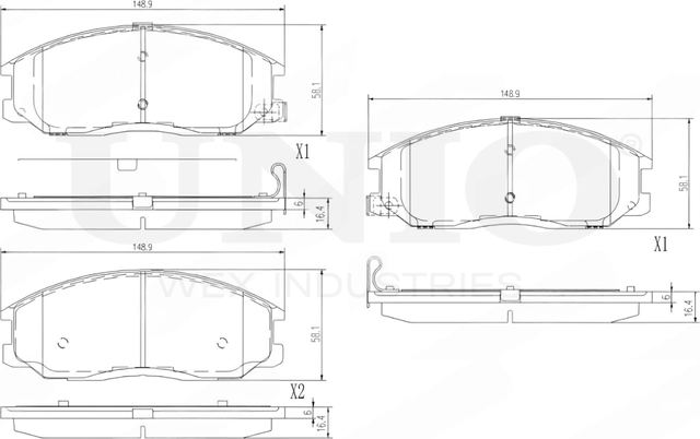 Колодки тормозные дисковые, комплект (Unio). Артикул BRP-20248