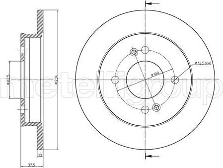 Тормозной диск Metelli. Артикул 23-0929C
