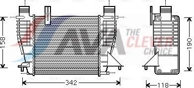 Интеркулер AVA для Nissan Note I 2006-2012. Артикул RTA4338