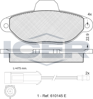Тормозные колодки Icer для Fiat Cinquecento 1991-1999. Артикул 180924