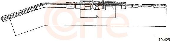 Трос ручника (тросик ручного тормоза) Cofle. Артикул 92.10.425
