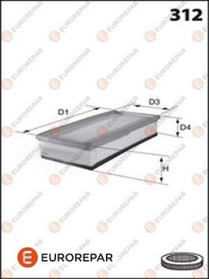 Воздушный фильтр Eurorepar для Audi Q5 I (8R) 2008-2017. Артикул 1611156780