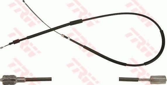 Трос ручника (тросик ручного тормоза) TRW задний правый/левый для Volkswagen Golf III 1991-1999. Артикул GCH1655