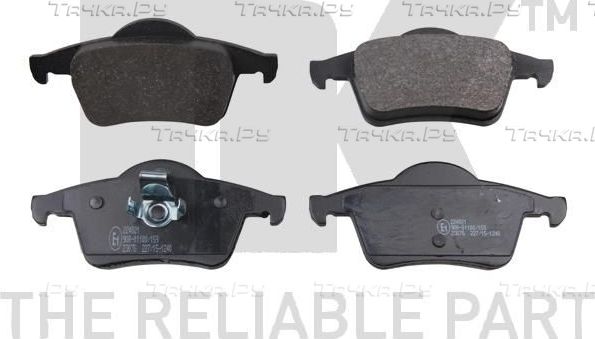 Тормозные колодки NK задние для Volvo S80 I 1998-2006. Артикул 224821