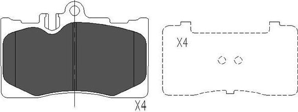 Тормозные колодки Kavo Parts. Артикул KBP-9071
