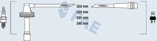 Высоковольтные провода (провода зажигания) (комплект) FAE для Renault Safrane I 1996-2000. Артикул 85485