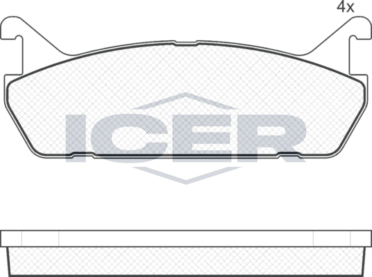 Тормозные колодки Icer. Артикул 181186
