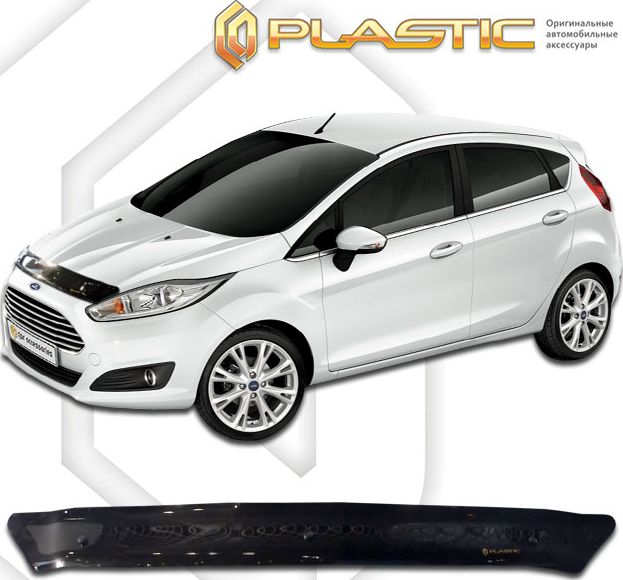 Дефлектор СА Пластик для капота (Classic черный) для Ford Fiesta VI рестайлинг хэтчбек 2015-2019. Артикул 2010010111755