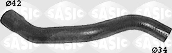 Патрубок радиатора (системы охлаждения) Sasic левый нижний для Opel Astra F 1991-2005. Артикул SWH6749