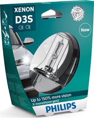 D3S 42V-35W (PK32d-5)  4800K X-tremeVision gen 2 (Philips) Philips Xenon X-tremeVision gen2. Артикул 42403XV2S1