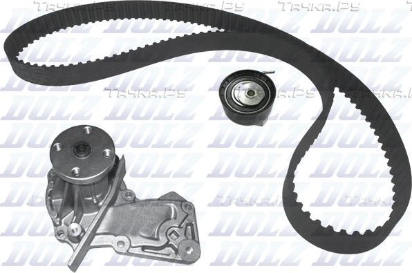 Помпа (водяной насос) с комплектом ремня ГРМ Dolz для Ford EcoSport I 2013-2026. Артикул KD070