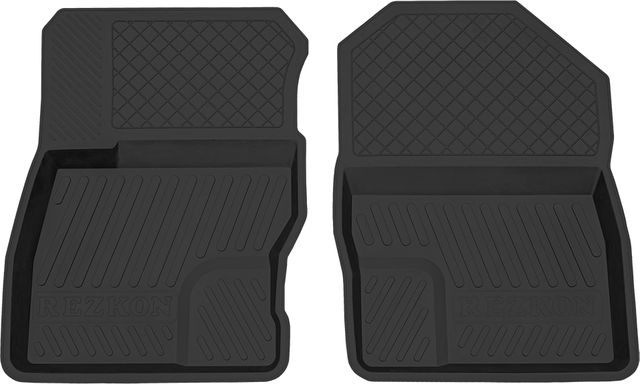 Коврики Rezkon резиновые передние для салона Ford Focus II 2008-2011. Артикул 1516010100