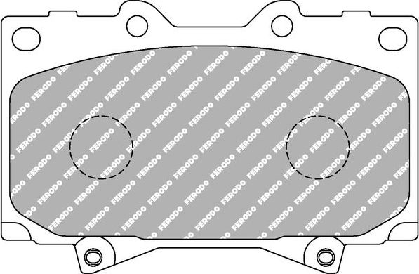 Тормозные колодки FERODO RACING DS2500 для Toyota Land Cruiser 100 1998-2007. Артикул FCP1456H