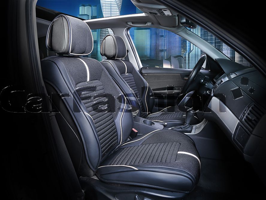 Накидки универсальные CarFashion Sector для авто, цвет Бежевый/Черный/Черный. Артикул 21900