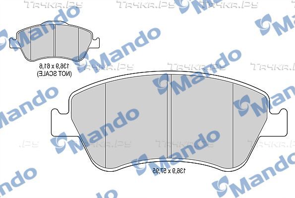 Тормозные колодки Mando. Артикул MBF015885