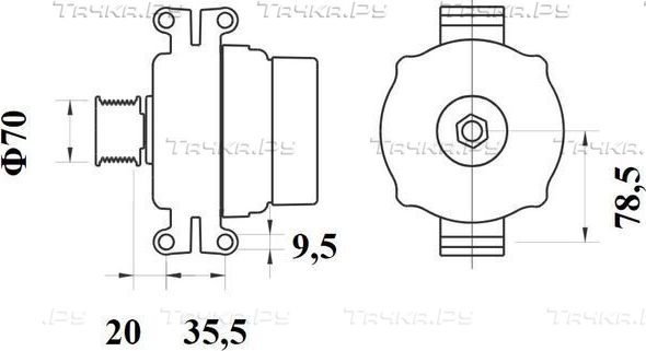 Генератор Mahle для Scania P 2004-2015. Артикул MG 1168