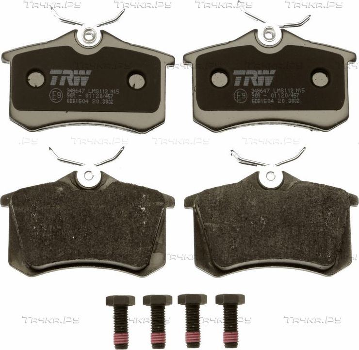 Тормозные колодки TRW COTEC задние для Peugeot 405 1993-1994. Артикул GDB1504