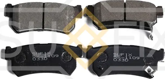 Колодки тормозные дисковые задние правые/левые DAEWOO KORANDO (KJ) 1999-2001, SS (Sufix). Артикул SX1109