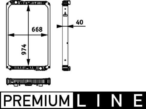 Радиатор охлаждения двигателя Mahle Premium. Артикул CR 713 000P