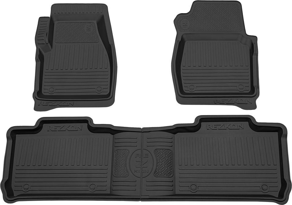 Коврики Rezkon резиновые (стандарт) для салона УАЗ Patriot I 2016-2026. Артикул 1041010300