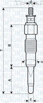 Свеча накаливания (накала) Magneti Marelli. Артикул 062900040304