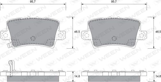 Тормозные колодки WEEN. Артикул 151-2139