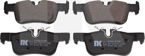 Тормозные колодки NK задние для MINI Clubman II (F54) 2014-2026. Артикул 221568