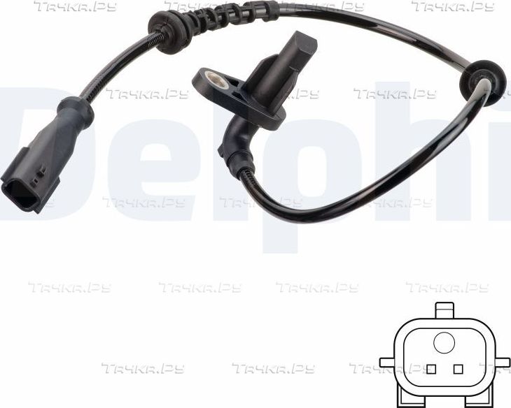 Датчик ABS Delphi для Renault Sandero II 2007-2021. Артикул SS20756