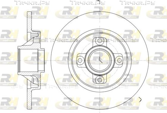 Тормозной диск RoadHouse задний для Citroen C4 II 2014-2026. Артикул 61058.00