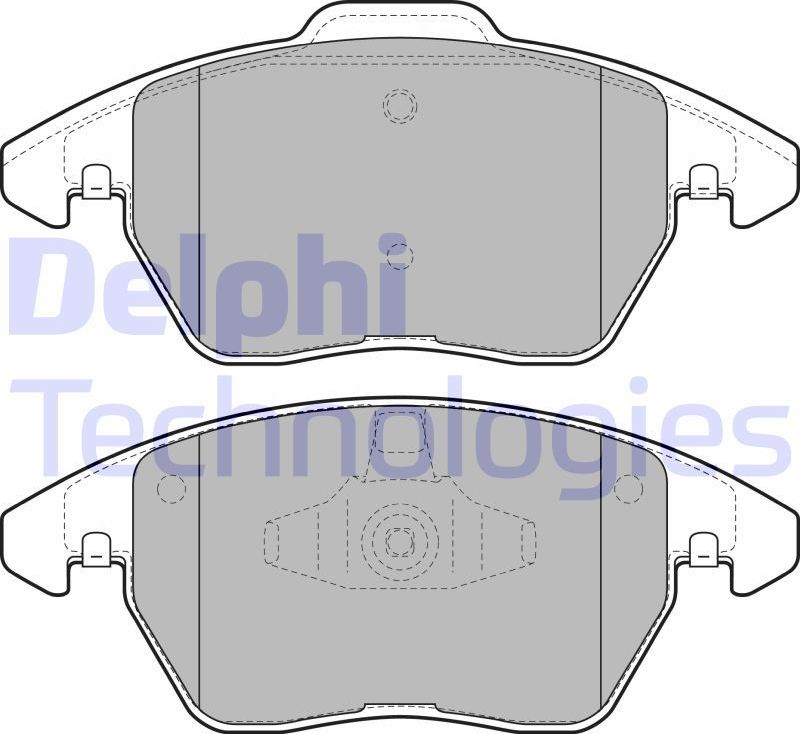 Тормозные колодки Delphi (Low-Metallic) передние для Peugeot 307 I 2002-2009. Артикул LP1898