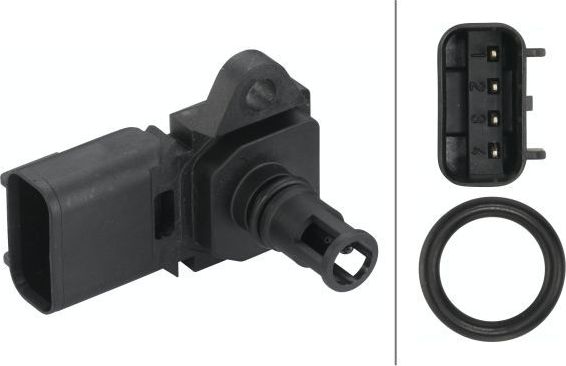 Датчик абсолютного давления (ДАД, MAP) Hella. Артикул 6PP 009 400-491