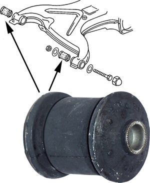 Сайлентблок заднего рычага подвески JP Group Classic для Volkswagen Transporter T3 1979-1992. Артикул 1150301000