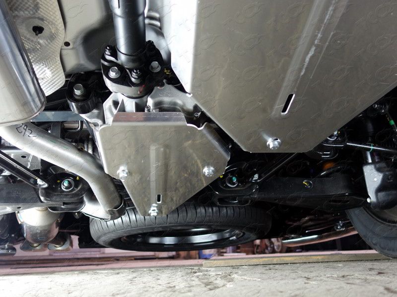 Защита алюминиевая ТСС (4 мм) для дифференциала Hyundai Santa Fe III (DM) 2012-2015. Артикул ZKTCC00162